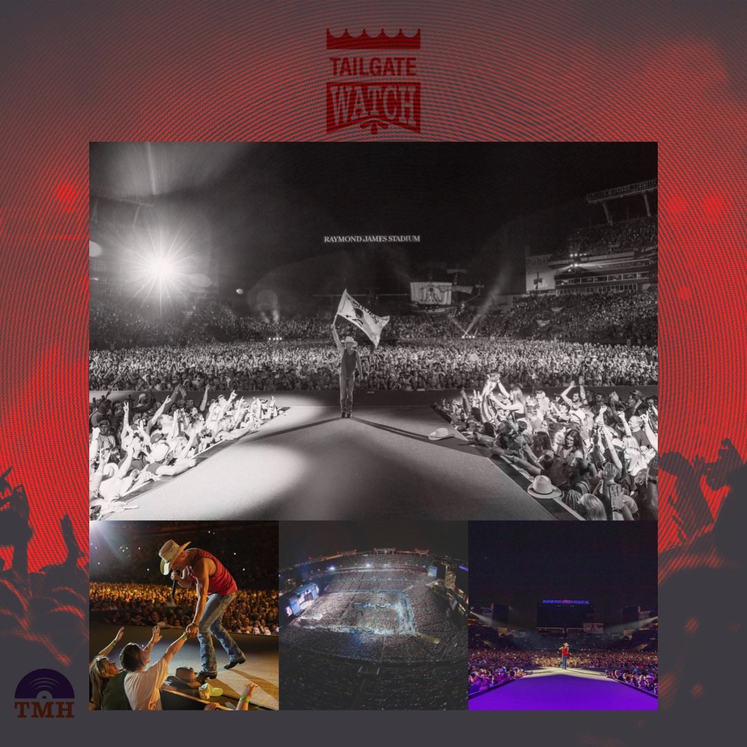 MorningHangover's tweet photo. #TailgateWatch #FrontOfTheHouse @kennychesney kicked off his "Here and Now" Tour at Tampa’s Raymond James Stadium in front of 58,369 members of the #NoShoesNation – surpassing his own 2018 record of 55,292 by over 3,000!

📸 by Allister Ann https://t.co/YMCrHXRriT