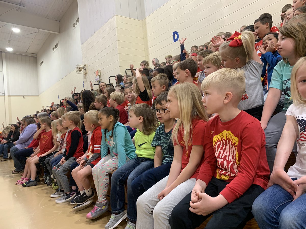 MrsFeistner's tweet photo. ABC’s to success @kcwolf reinforced has stuck with these Kinders all week! Thank you Dan!! 
This is a classroom full of leaders… and Chiefs fans as an added bonus! 😎💛❤️🏈 #VikingStrong https://t.co/P3whW0F1dV