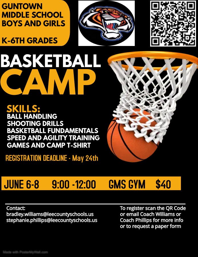 guntownboys's tweet photo. Guntown Basketball is hosting a Basketball Camp June 6-8!!!!  See the flyer for details. https://t.co/GAR4EthLZj
