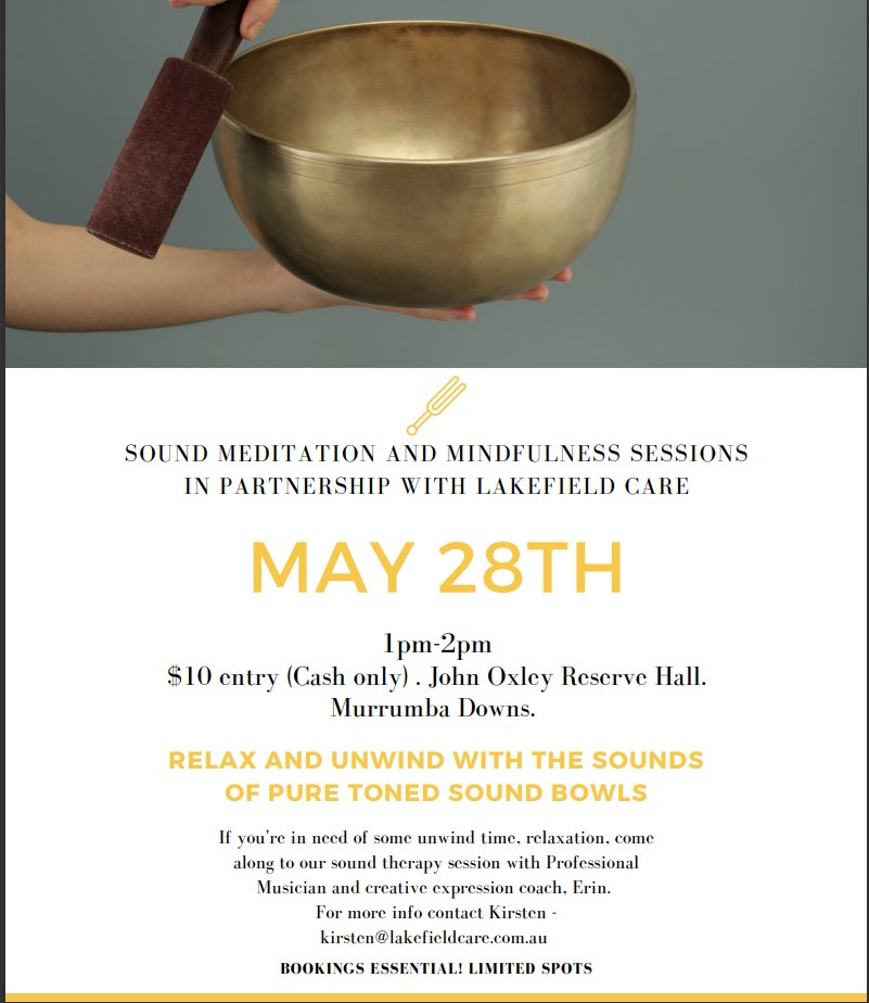 For more information please contact Kirsten at kirsten@lakefieldcare.com.au #meditation #mindfulness #lakefieldcare #spiritual #soundbowls #music #harmony