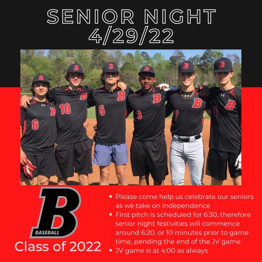 BDogs_Baseball's tweet image. Senior Night 2022⚾️❤️6:30 Friday. Come out and support our guys and their families #HoldTheRope
@ButlerHSAthlet1 @CBenson49 @22_CoachCarver