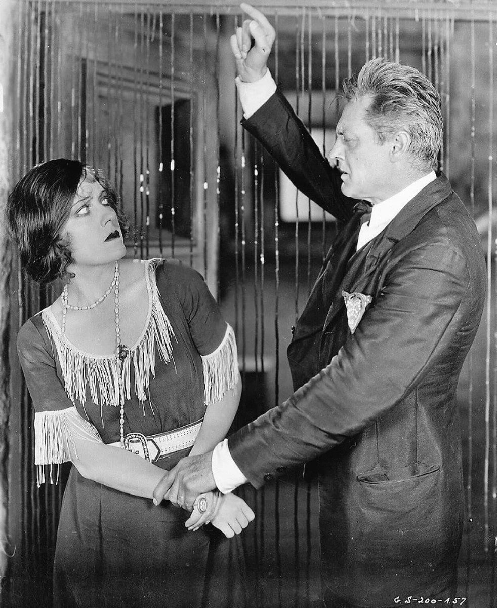 The great Lionel Barrymore #BOTD in 1878. Pictured with Gloria Swanson in 'Sadie Thompson' (1928) Sadly, the last reel of the film is lost,  but has been reconstructed using stills. #otd #lionelbarrymore #legend #oldhollywood #silentfilm