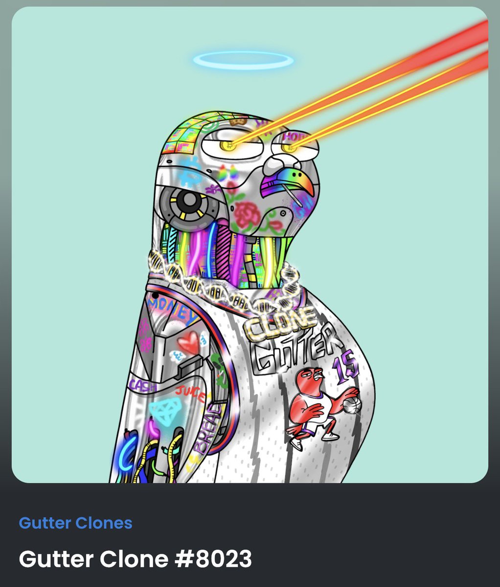 Enticinglyelle's tweet photo. My pigeon is so FIRE!! It’s the details for me! @GutterCatGang #NFTCommunity #gcg #GutterCatGang #GangGang https://t.co/QPC4tVP9i8