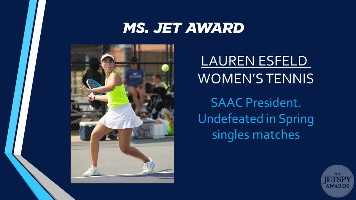 NewmanJetsSAAC's tweet photo. This Year's Ms. Jet is LAUREN ESFELD - WOMEN'S TENNIS 

#gojets #jetpower https://t.co/L7eY5vwp1N