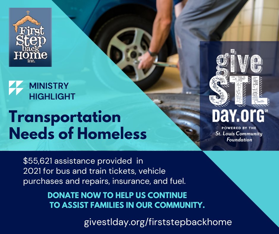 Just one week to go until #GiveSTLDay! We are excited to see our city come together for local nonprofits on May 5. Your donation to First Step Back Home will help us continue to assist local families in need. Early giving is open! givestlday.org/firststepbackh… <a href="/StLouisGives/">St. Louis Community Foundation</a>