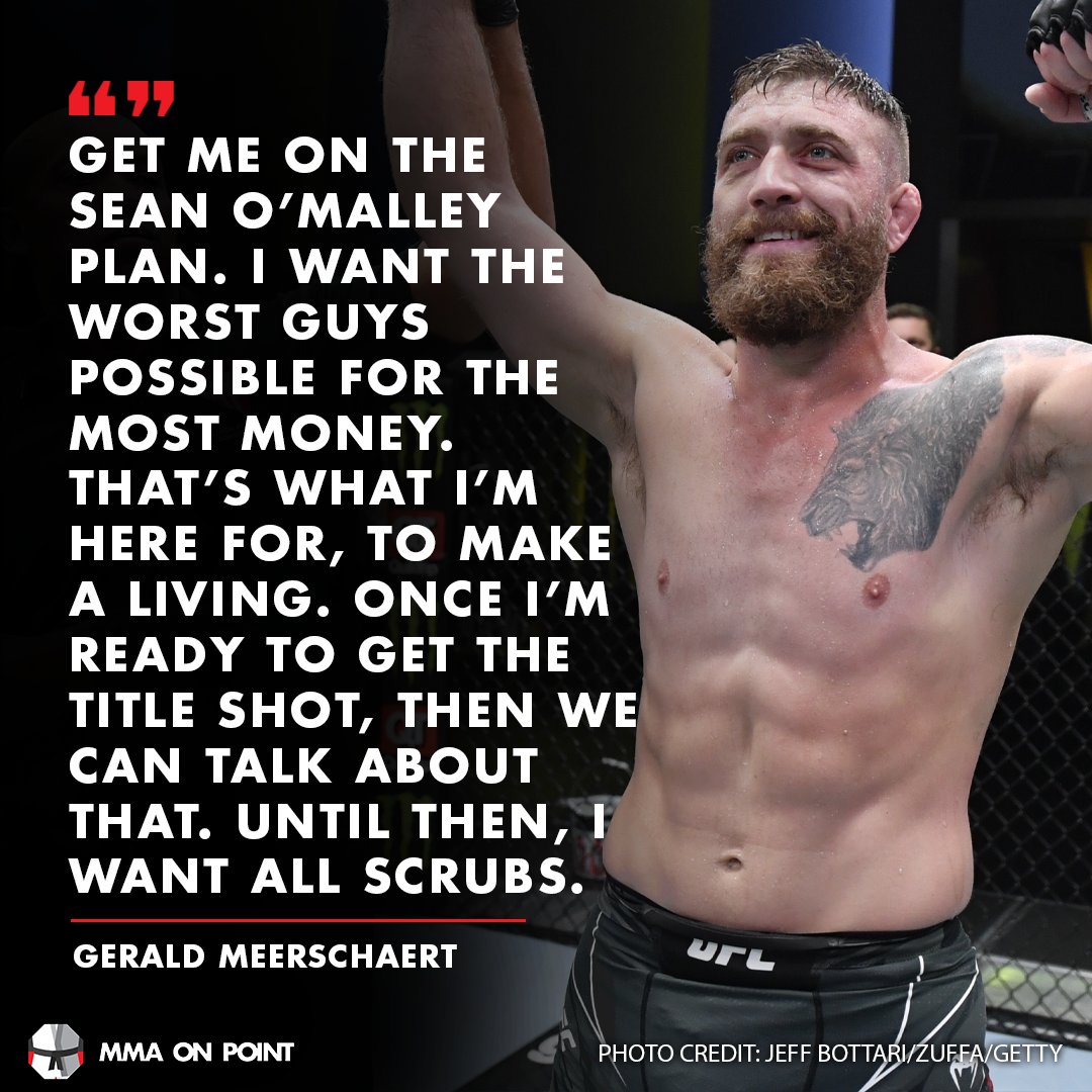 After three straight stoppage victories, GM3 has a new career strategy. 😂 #UFCVegas53

Source, MMA Junkie: mmajunkie.usatoday.com/2022/04/ufc-es…