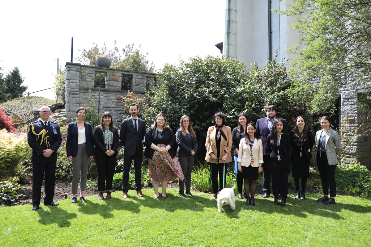 I was delighted to welcome the 2022 <a href="/BCLegislature/">BC Legislature</a> Interns to Government House for conversation over lunch. It was wonderful hearing from such accomplished young British Columbians. I felt very inspired after chatting with these future community leaders!