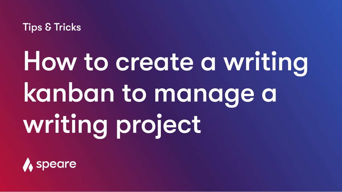 SpeareApp's tweet photo. Hey, all you writers who want to have more control over your writing process. An Inline Writing Kanban is just the thing. Click the youtube video link to learn how to create your own custom Inline Writing Kanban.
https://t.co/FfFNrJb4rh
#writingkanban #writingcommunity #speare https://t.co/JfNgQcrJJe