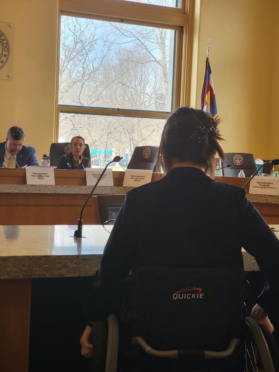 human_centric_'s tweet image. I had the opportunity to testify at the hearing for CO Senate Bill 180 Programs To Reduce Ozone Through Increased Transit. Of the topics brought up centering on climate, I was the only one to talk about disability. That’s why I am here. 
#PedestrianDignity #HumanCentricDesign