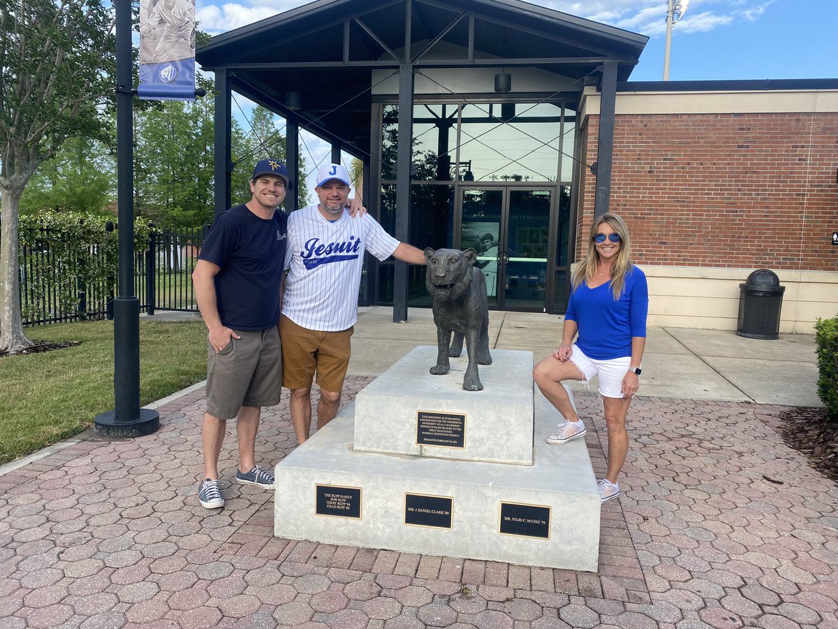 995QYK's tweet photo. Tampa Bays Morning Krewe at @JesuitBaseball Let’s Go Tigers!!! #Firstpitch #GoTigers https://t.co/oSIDXJRLXt