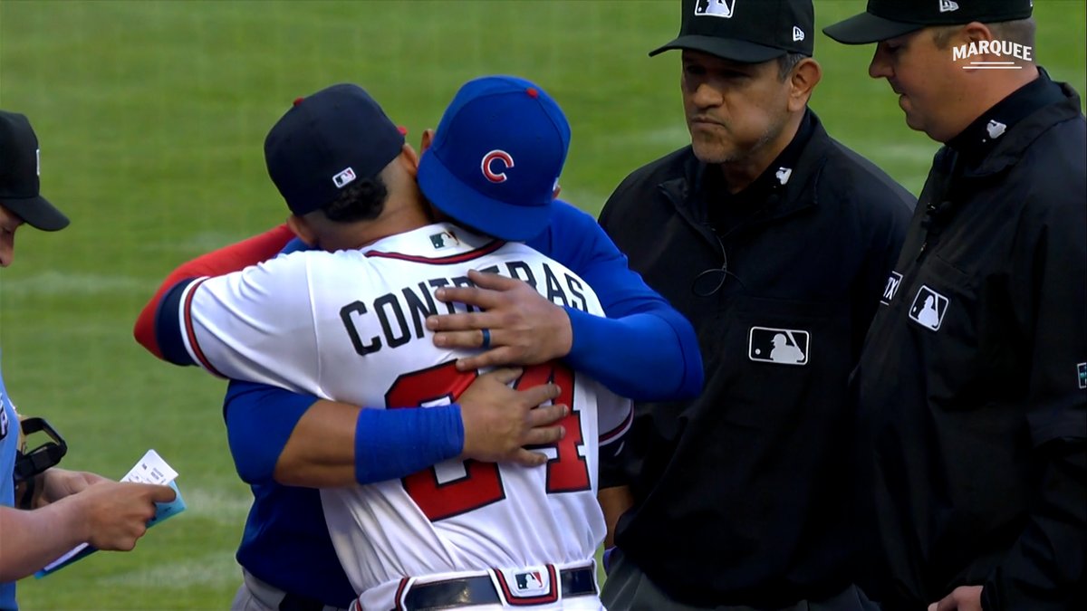 Marquee Sports Network on X: Willson & William Contreras exchange the  lineup card before tonight's game.  / X