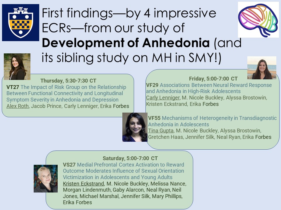 Erika Forbes (@forbes_erika) on Twitter photo Still time to see tonight's poster! Stop by, and then put the other 3 on your calendar.
#development #reward #computationalpsychiatry
#SOBP2022 <a href="/SOBP/">Society of Biological Psychiatry</a> Still time to see tonight's poster! Stop by, and then put the other 3 on your calendar.
#development #reward #computationalpsychiatry
#SOBP2022 <a href="/SOBP/">Society of Biological Psychiatry</a>