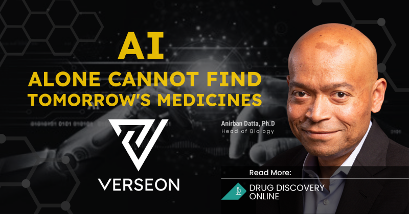 verseon's tweet photo. “Integrating AI and molecular modeling is likely to produce far more powerful breakthroughs in small molecule drug discovery than either approach could individually.”
#ai  #drugdevelopment  #drugdiscovery  #pharmaceuticals  #biotech #chemistry #medicine