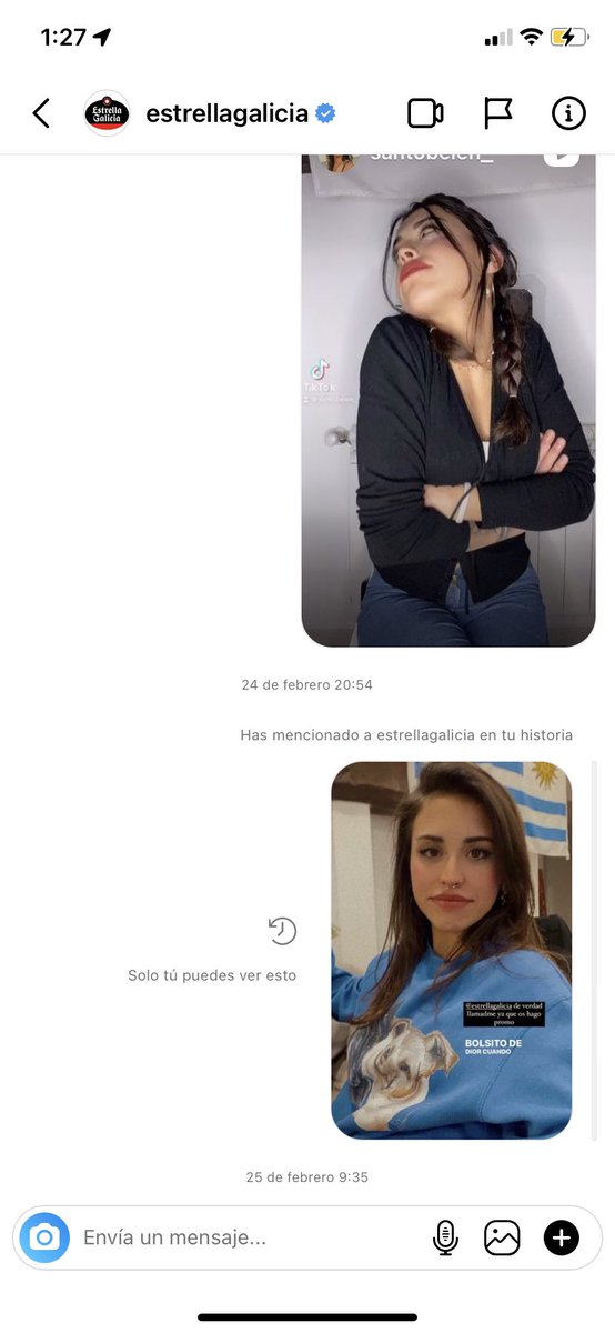 Mi sueño siempre fue ser embajadora de  <a href="/estrellagalicia/">Estrella Galicia</a> y creo que tengo que aprovechar esto estrellita quiéreme xfa yo te quiero (adjunto pruebas de que le escribo asiduamente)