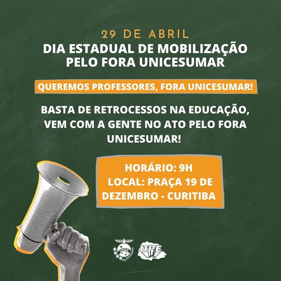 appsindicato's tweet photo. UNIFICOU!
Estudante 🤝 Educador(a)
#ForaUnicesumar! Nesta sexta, a aula é na RUA! https://t.co/ObOAmXud1c