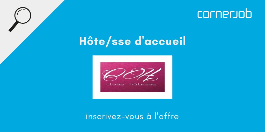📣 CLASS' HOTESSE cherche Hote/sse d'accueil  ! 👩‍💼👨‍💼
Postule ou partage cette offre autour de toi !

👉 loom.ly/HGiiZQU

Bonne chance!🍀

#cornerjob #cornerjob_fr #travai l#emploi #offresdemploi #postedetravail #hote #hotess #job#travailler #offredemploi  #rechercheemploi