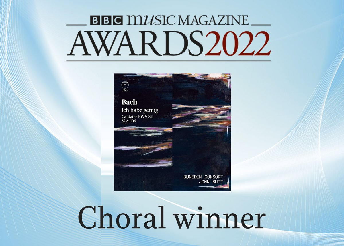 MusicMagazine's tweet image. And the winner of the Choral Award is…
Conductor John Butt, whose Dunedin Consort takes the honours with its recording of Bach Cantatas BWV 32, BWV 82 and BWV 106 (Linn)