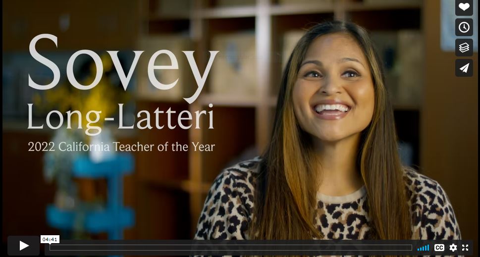 fjuhsd's tweet photo. Congratulations to Sovey Long-Latteri!
2022 Orange County Teacher of the Year
2022 California State Teacher of the Year
2020/21 LSHS Teacher of the Year and FJUHSD Teacher of the Year! #fjuhsdfamily #meaningfulconnections Click here to watch the video: https://t.co/MCjEVbLmYq https://t.co/hTnazZlQYX