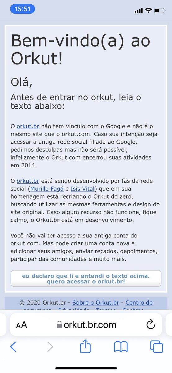 DelandToledo's tweet photo. @camilladelucas Não será o Orkut original,será um site onde duas pessoas fará o mesmo formato. https://t.co/V0OCC3r0Th