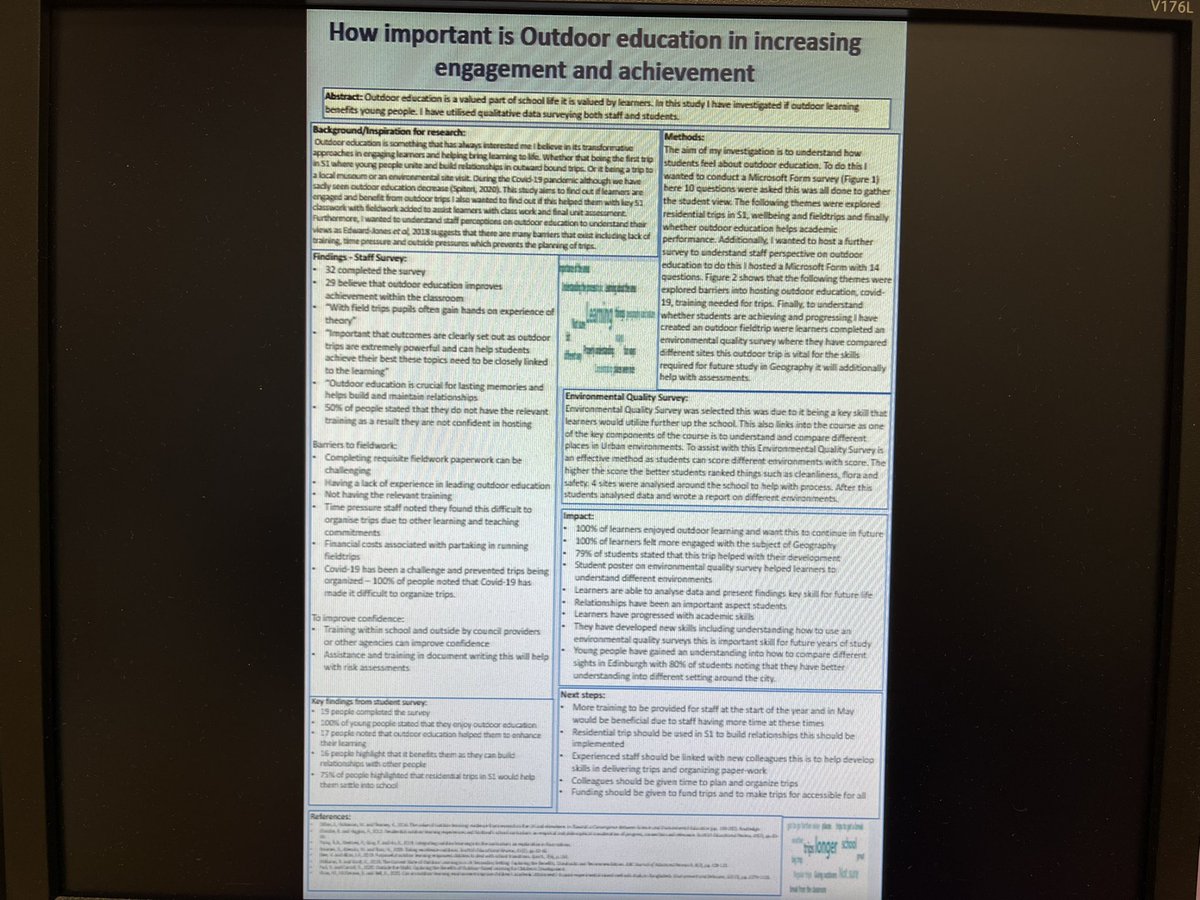 Brilliant session tonight listening to <a href="/miss_kosullivan/">Miss O’ Sullivan 🇩🇪🇫🇷🇪🇸</a> @MissBrownlee6 <a href="/MrMurphy_Tweets/">Mr Murphy 🗺️🌋</a> and Miss Cunningham from <a href="/FirrhillHigh/">Firrhill High School</a> present the findings of their practitioner enquiries 👏🏻👩🏻‍🏫📚🧑🏻‍🏫📊<a href="/ManagerCec/">CECProbationManager</a>