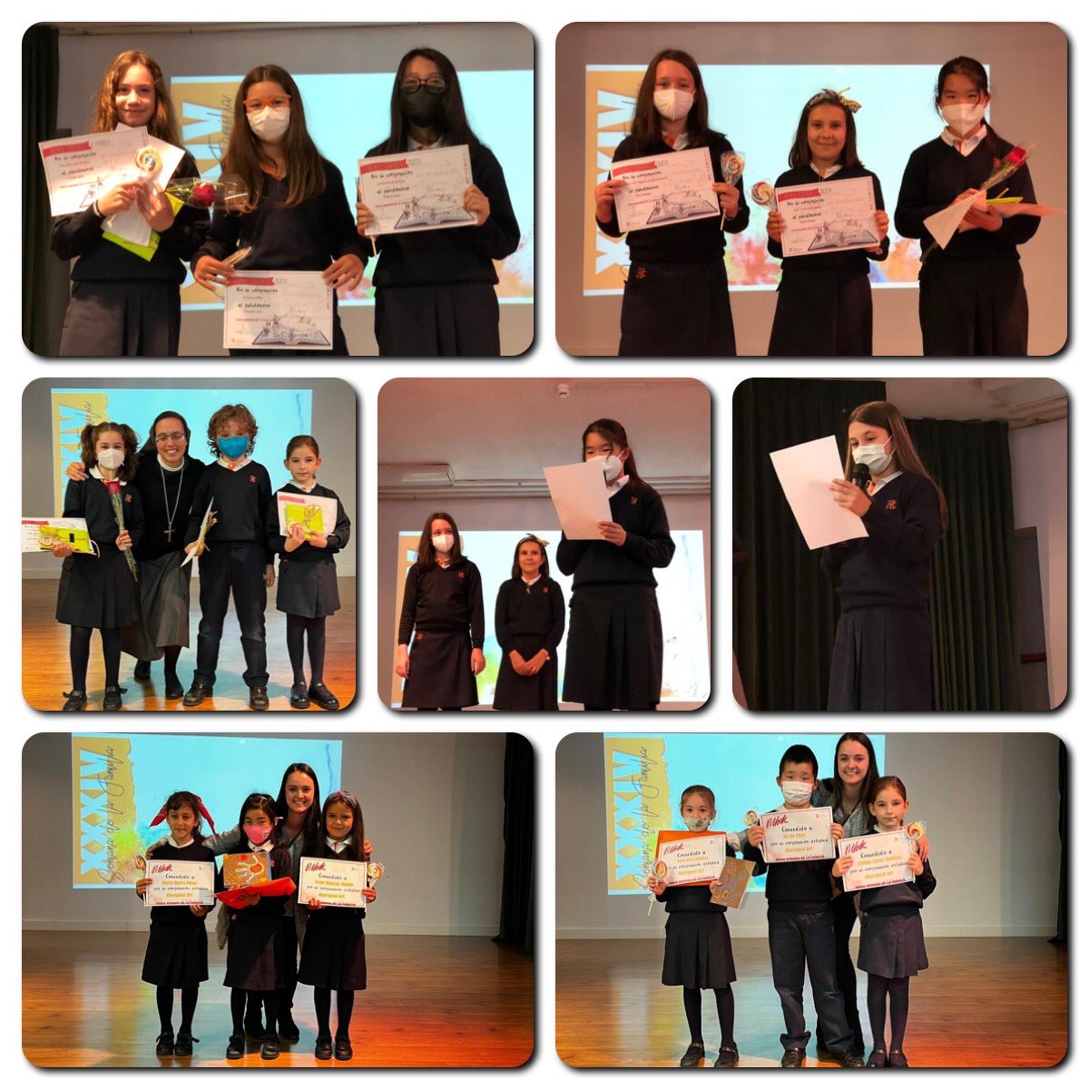 nazaretoporto's tweet photo. Celebramos el día de las letras y de las artes de la #XXXIVSemanaDeLaFamilia. Gran nivel de nuestros alumnos en los #PremiosCervantes, #PremiosShakespeare y #PollockPrize en #Primaria! Felicidades a todos los por vuestro gran trabajo!! https://t.co/xVRiusoI79