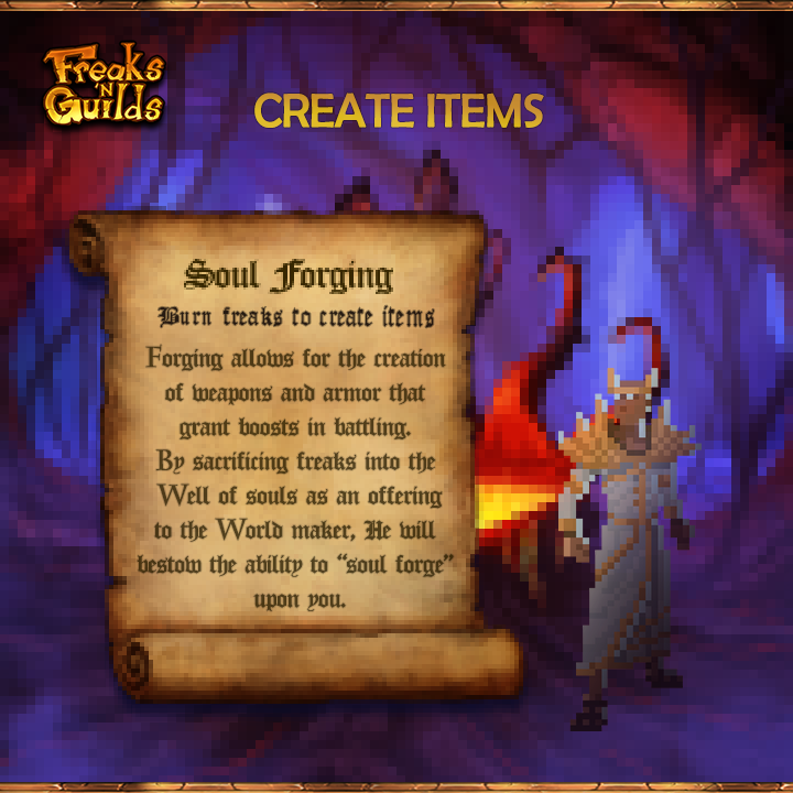 There are 7 Hours remaining to Soul Forge your Celestials! 

If you want a guaranteed item when you go Forging be sure to Sacrifice 4 Freaks to the well of souls before 10 PM EST!!! 

Soul Forging ends at 10 PM EST today!