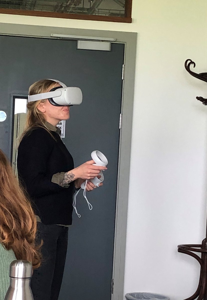 CornwallInterns's tweet photo. @_clairenglish @cornwallmp @_smitheleanor @PhilJones___ Definitely a big thankyou to @_smitheleanor and @PhilJones___ @cornwallmp for the fun afternoon learning how to 3D scan and how to us VR. Thank you also for highlighting how digital technology can be used in museums and myth busting some of the barriers for us. https://t.co/ACImJR6Hpk