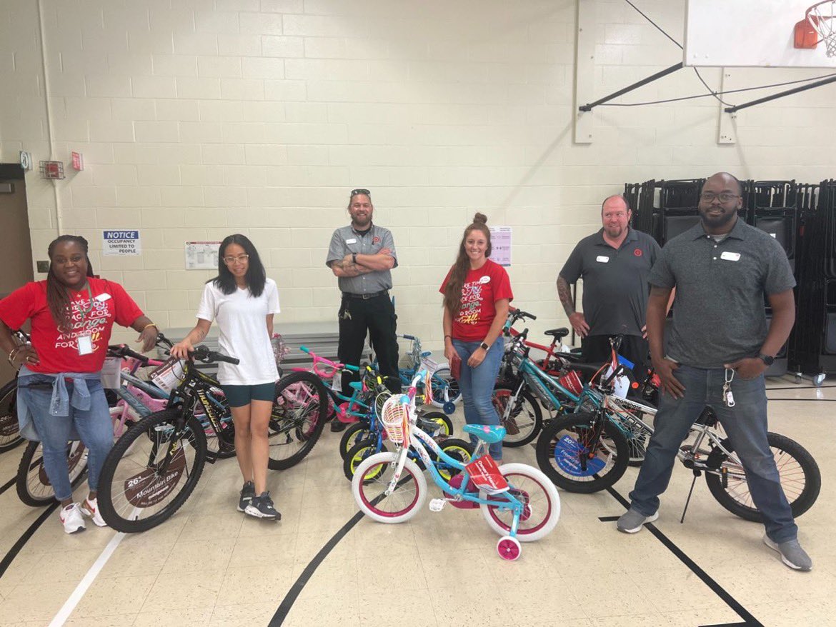 NE Charlotte Target donated over 20 bikes to the UNC Charlotte|Niner University Elementary School. Such a fun experience to volunteer together and build these bikes for the kids! <a href="/rudy2372/">Mandi</a>