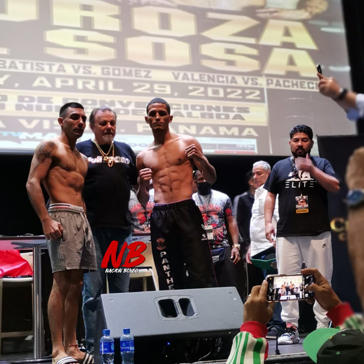 nacionboxeo's tweet photo. Panamá🇵🇦
Pesaje / Weigh in
@generalpedroza 🇵🇦 122 - Héctor Andrés Sosa🇦🇷 122

🏟️ Hotel El Panamá 

🕖 7:00 pm 🇵🇦 / 21:00 🇦🇷

📺 TV Max🇵🇦 / TyC Sports🇦🇷 y Latinoamerica 

🎟️ $20, $60, $100 en Panatickets

#nacionboxeo https://t.co/2Hojnf4UVS
