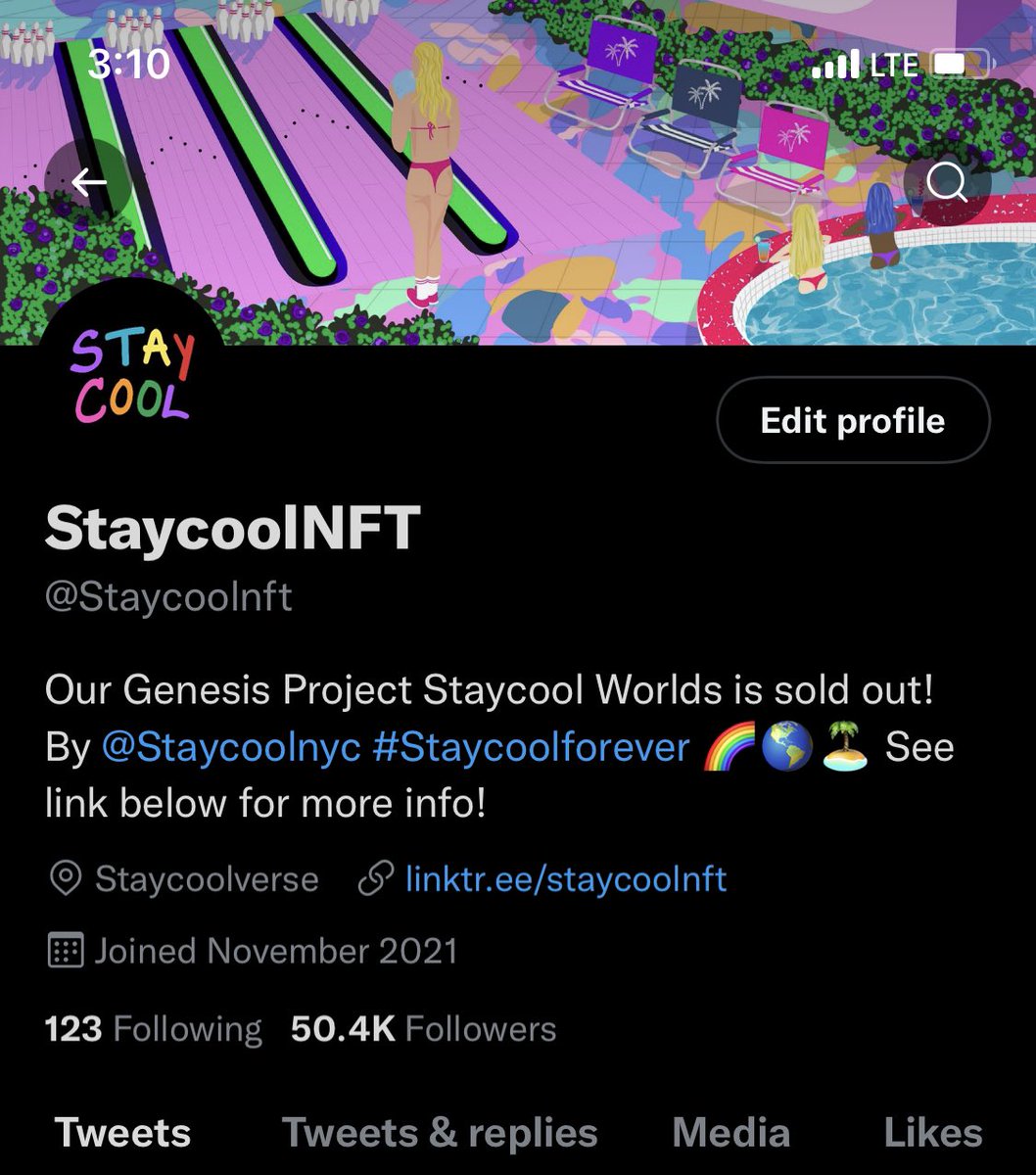 Staycoolnft's tweet photo. Holders! Show us your PFP/banner combo 🤩

#bannertakeover 🌈🌍🏝 https://t.co/fqEjNIpYGj