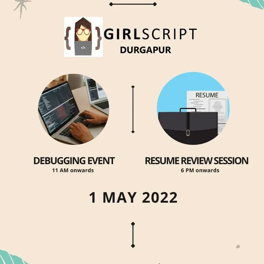 GirlScriptDurg1's tweet photo. GirlScript Durgapur is excited to celebrate our 2 day event with Sanskriti Agarwal, guest speaker on 30th April. 
Time:  7pm onwards
This Webinar comes with-
•A Hands-on session on getting started with Figma 101
• A Quiz based on the Webinar https://t.co/CwzhcsV7EZ