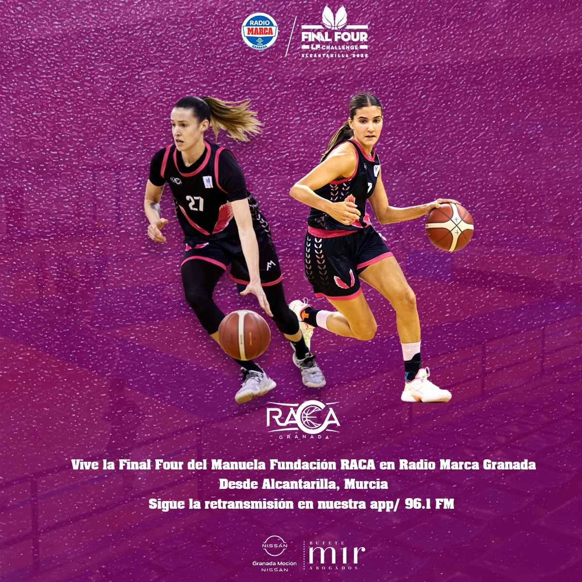 rmarcagranada's tweet photo. 😍⛹🏻🏀 Las chicas del @CDRaCa están a solo dos partidos de ascender a #LFEndesa y #LaRadioDelDeporte tenía que estar y contarlo 🎙📻

🚙 Desde Alcantarilla (Murcia), con narración de @josempuertas, vive con nosotros la Final Four. 
⏰ Sábado 30 de abril, a las 19:00 la semifinal. https://t.co/zdC3Ki7g8H