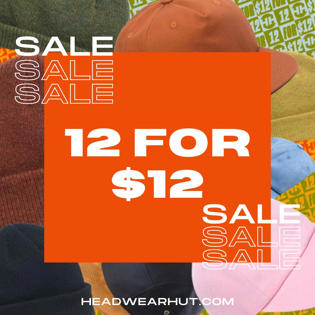 BrandSick_'s tweet photo. Our sister company @headwearhut has launched its 12 for $12 sale🎉⁠
⁠
Buy +12 hats from their website, and pay only $12 per unit! No limit 🚀⁠
⁠
Don't miss out 👉 Stock Running Out!⁠
⁠
Visit @headwearhut to order today!⁠
⁠
⁠#headwear #snapback #hats #streetwear #cap⁠ https://t.co/TFCmZqgSYo