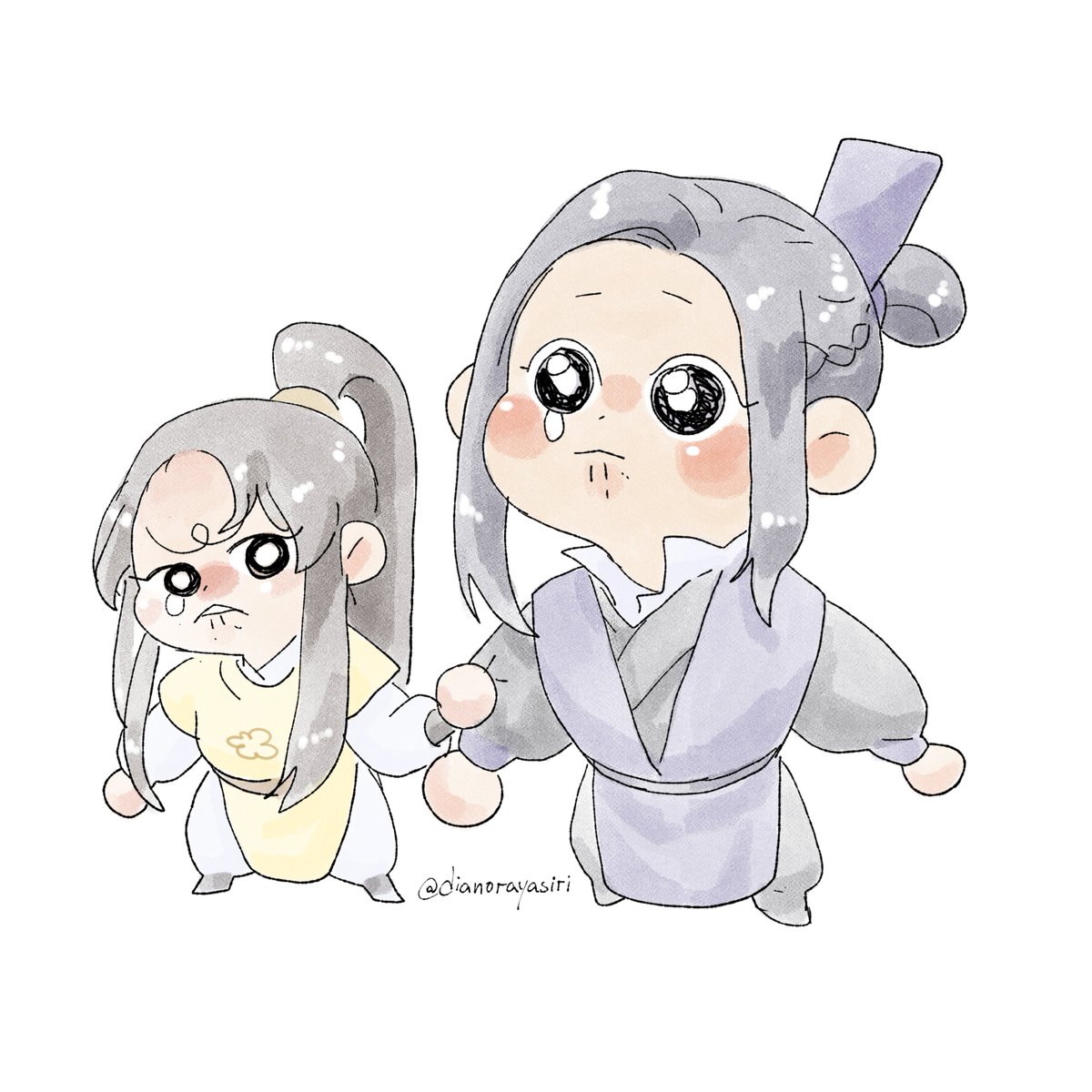 dianorayasiri's tweet image. #jcpuppyweek
Day 3-4: Sect leader Jiang, I´m not sure that´s a puppy?

JC and JL: Wooah!
...
JL: ... Yes, the puppy is all cute, but Jiujiu, I'm here, listen to me!

#jiangcheng #mxtx #modaozushi #MDZS #svsss #LuoBinghe #jinling