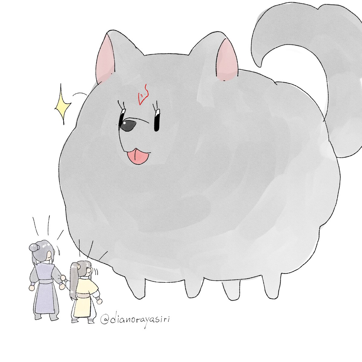 dianorayasiri's tweet image. #jcpuppyweek
Day 3-4: Sect leader Jiang, I´m not sure that´s a puppy?

JC and JL: Wooah!
...
JL: ... Yes, the puppy is all cute, but Jiujiu, I'm here, listen to me!

#jiangcheng #mxtx #modaozushi #MDZS #svsss #LuoBinghe #jinling