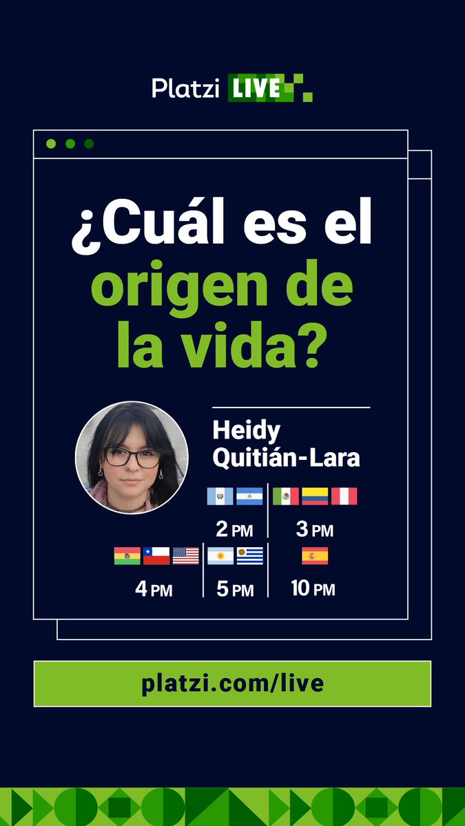 🔴 Hoy #PlatziLive: Exploración espacial

🌎 <a href="/faberburgos/">Faber Burgos Sarmiento</a>: la estratósfera y el récord Guinness
✨ <a href="/heidyql/">Heidy Quitián-Lara</a>: la astroquímica y el origen de la vida
🔥 ¿Cuál es el nuevo proyecto de Platzi?

Y: ¿Por qué Elon Musk compró Twitter?🤔

👉 platzi.com/l/live_280422t/
Está por iniciar ⚡️