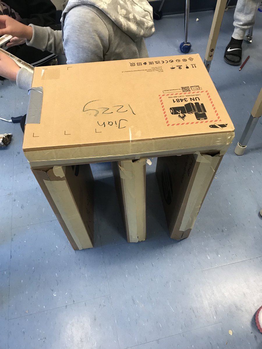 OurLourdes's tweet photo. Mr. Chiras and his class have been having some fun building their structures/machines. https://t.co/W7gAMxabCM