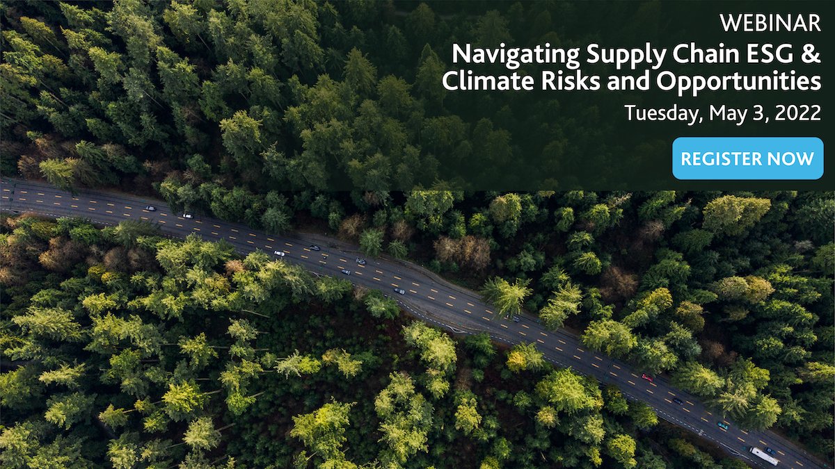 Moodys's tweet photo. Measuring the #ESG and #climate impacts of #supplychains can be a complex and time-consuming process. Join this webinar to hear our experts discuss an approach to manage your entire supplier network quickly and consistently. Register now:
https://t.co/yUKCtDY5zY https://t.co/TAOKd2DozT