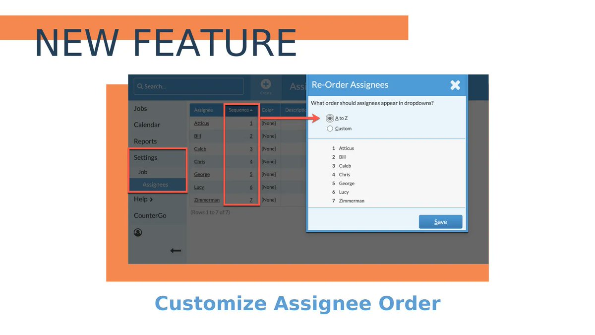 Moraware's tweet photo. New feature alert! As you grow, your list of assignees might be getting long in Systemize. Now your assignee list can be customized. To customize your list, you can use the drag &amp; drop feature or re-order assignees by typing in a sequence number. https://t.co/4H2ete0cBz https://t.co/dVqwAOjqWY