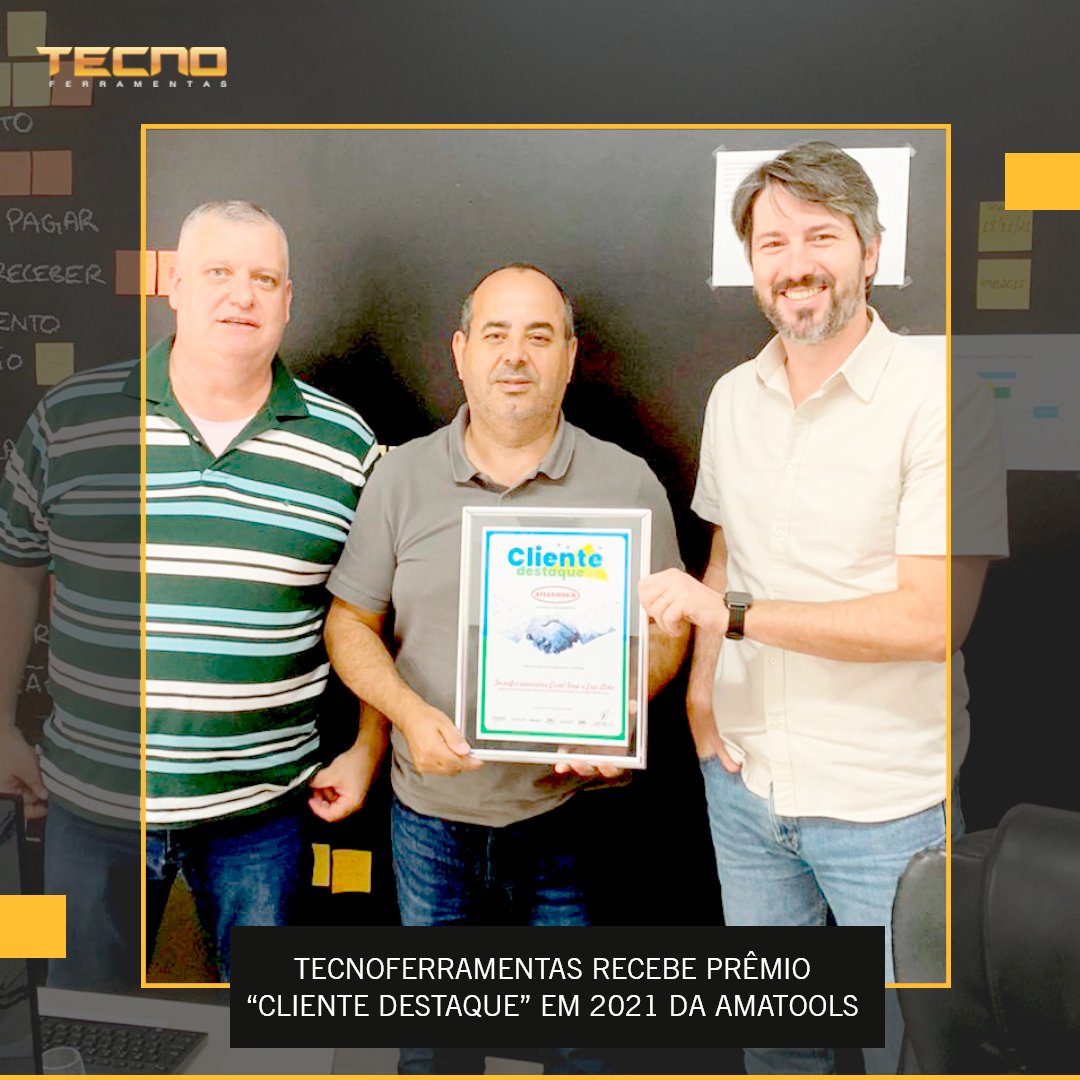 TecnoFerramenta's tweet photo. E mais um ano fomos presenteados com a placa comemorativa de "Cliente Destaque” entregue pelo nosso amigo e parceiro Waldir Maieru. A Amatools Ferramentas é proprietária das marcas Rocast, Noll, Zaas, Proteplus e Dasqua. Fica aqui nosso agradecimento para a equipe Amatools! https://t.co/CtZIoDZLyu