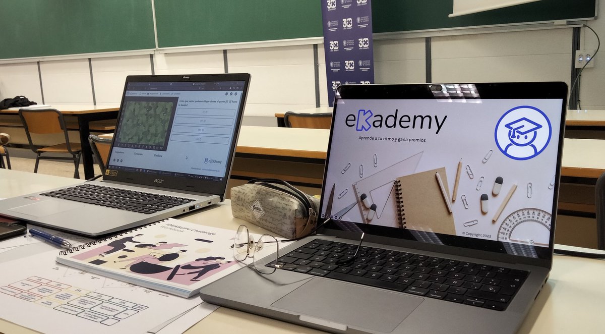 eKademy_eu's tweet photo. ¡Primer día del #upvchallenge completado! 😁
Mañana es el gran día... ¡¡Tendremos que presentar el proyecto delante del jurado!! ✌️
Todo esto de la mano de @IDEASUPV ;) https://t.co/pKC1XEyRP0