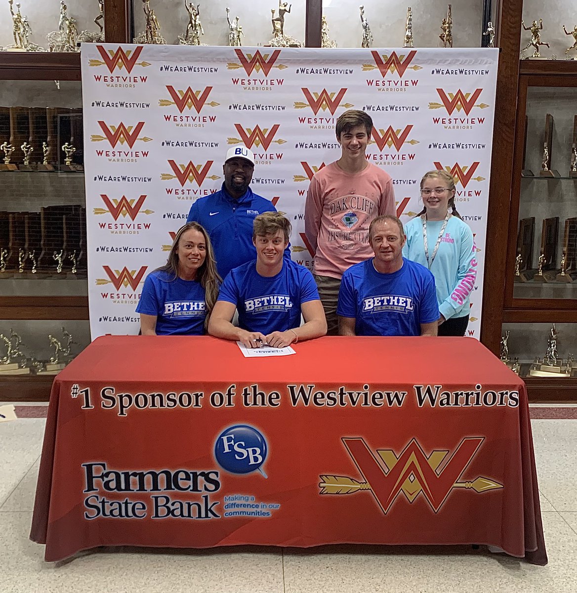 Westview_AD's tweet photo. Congratulations to Elijah Hostetler who signed to play tennis and earn a degree at Bethel University today.  Best of luck in your future endeavors. https://t.co/NT9jvHEzB2