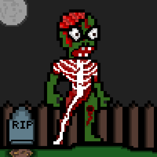 The zombie biker or known as super_p_biker #203 Available now at 0.007$eth instead of 0.01$eth for a limited time
Add this zombie to your collection now from: opensea.io/assets/matic/0…

#NFTCommunity #NFTart #nftpixelart #pixelart #nftcollectors
