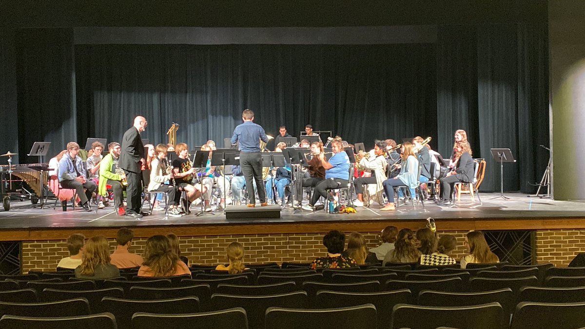 The <a href="/WartburgCollege/">Wartburg College</a> Wind Ensemble stopped by <a href="/WaukeshaNorth1/">Waukesha North HS</a> on their tour to work with our band students today! They are giving a concert in the North Auditorium at 7pm tonight!! #ProudAlum #WorthIt