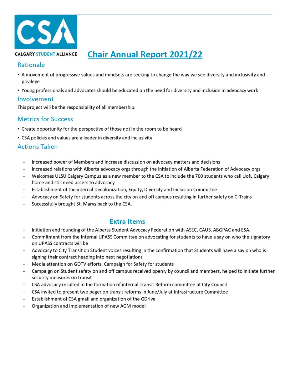 We are pleased to publish our Annual report from our Chair , <a href="/DexternalBVC/">Dhruv Jani</a> , on the work that has been done in the 2021/22 Term.

Thank you to all of our member delegates and our 90,000 members for the support throughout this year. 

#progress #Calgary #yyc #yyccc #abpoli