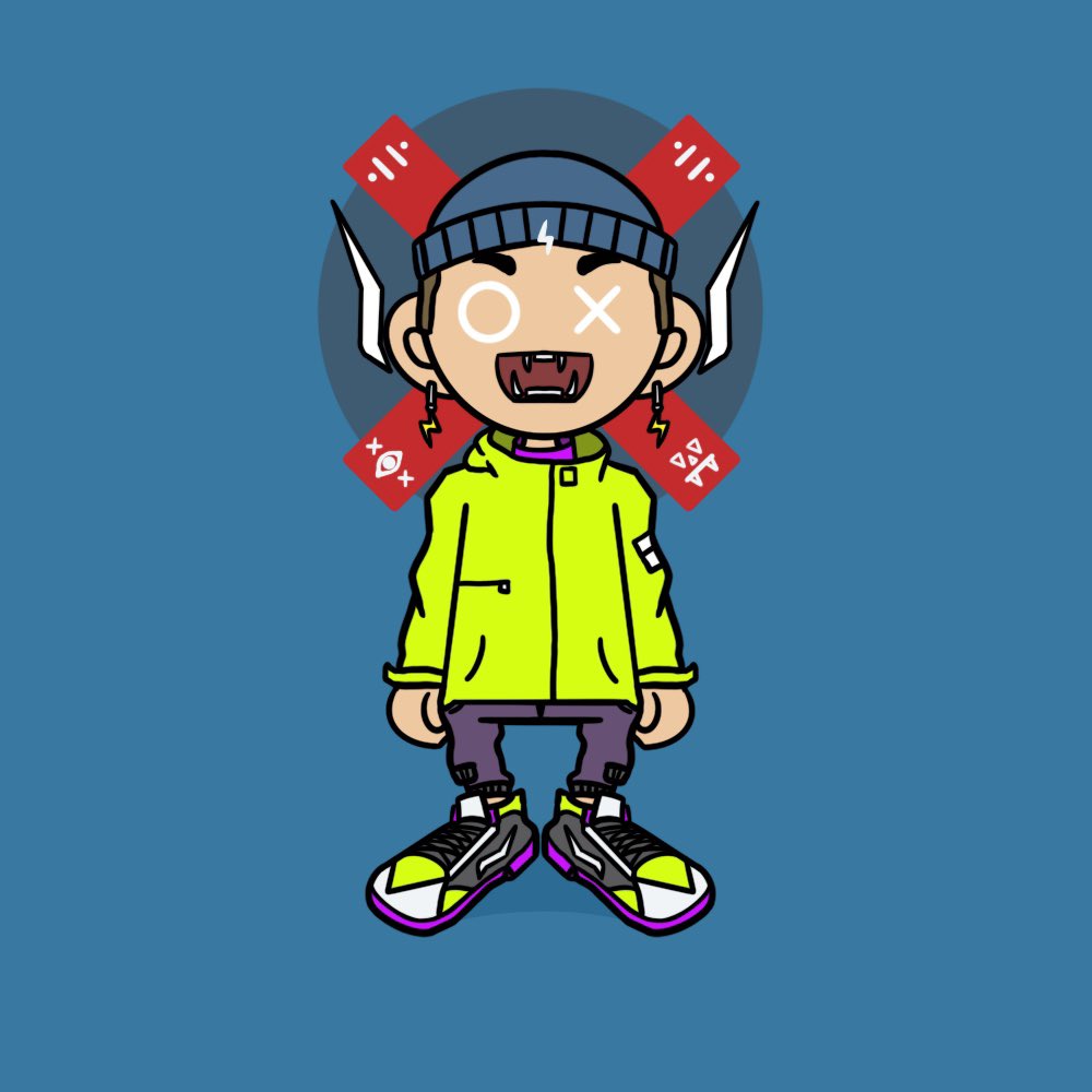 DEWMONE's tweet photo. Here’s a 1 of 1 @voltz_me I made, love the collection and style of art. This is my take on it. https://t.co/3yzBPOGKCl