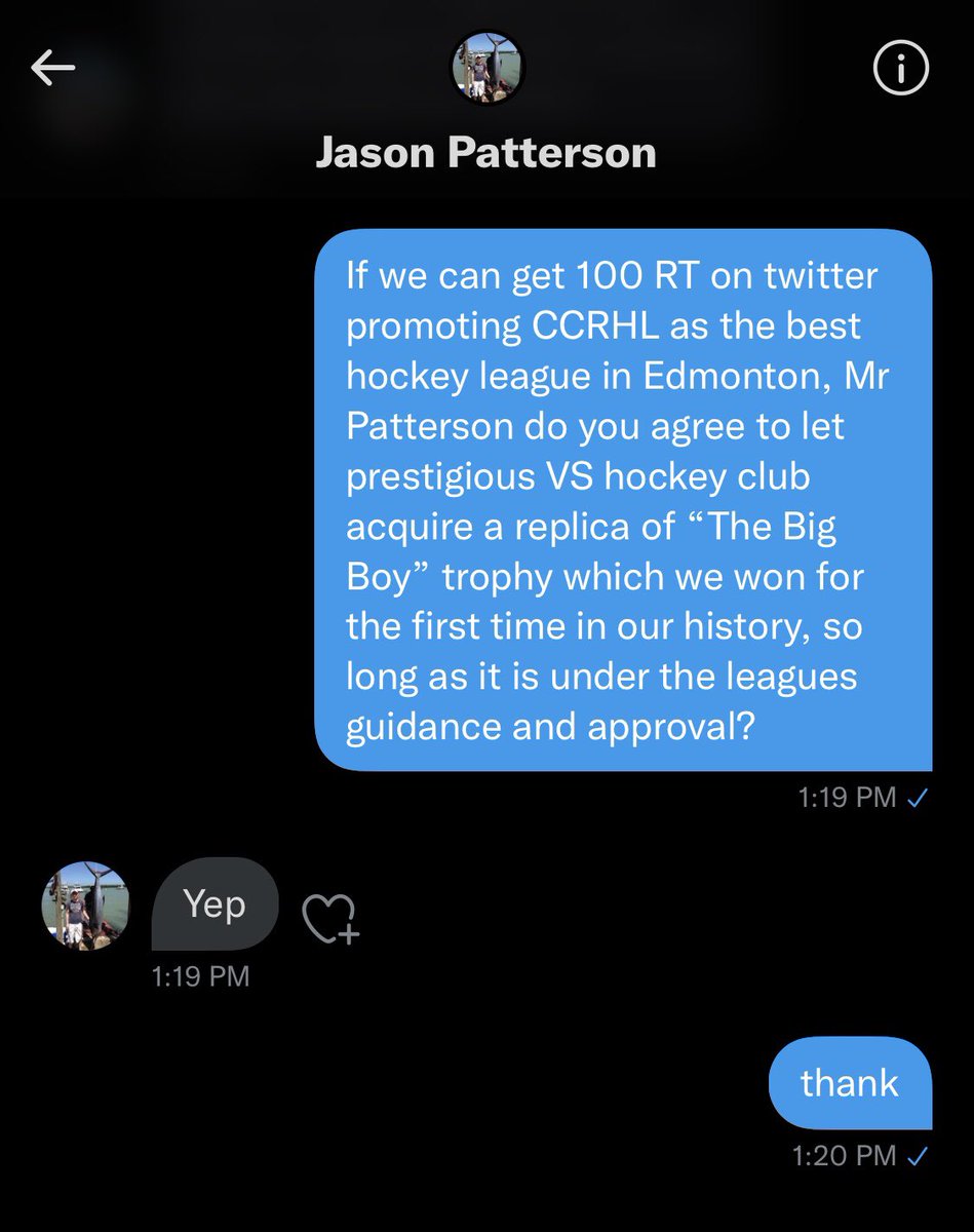 Commissioner <a href="/JasonCCRHL/">Jason</a> is helping make our dream come true. The <a href="/CCRHL/">CCRHL Rec Hockey League</a> is quite simply the best to ever do it.

VS is our family, this win and this trophy means the world to us. Please help us acquire the BIG BOY which we will cherish forever - we need 100 Retweets! 🙏🏻🙏🏻🙏🏻