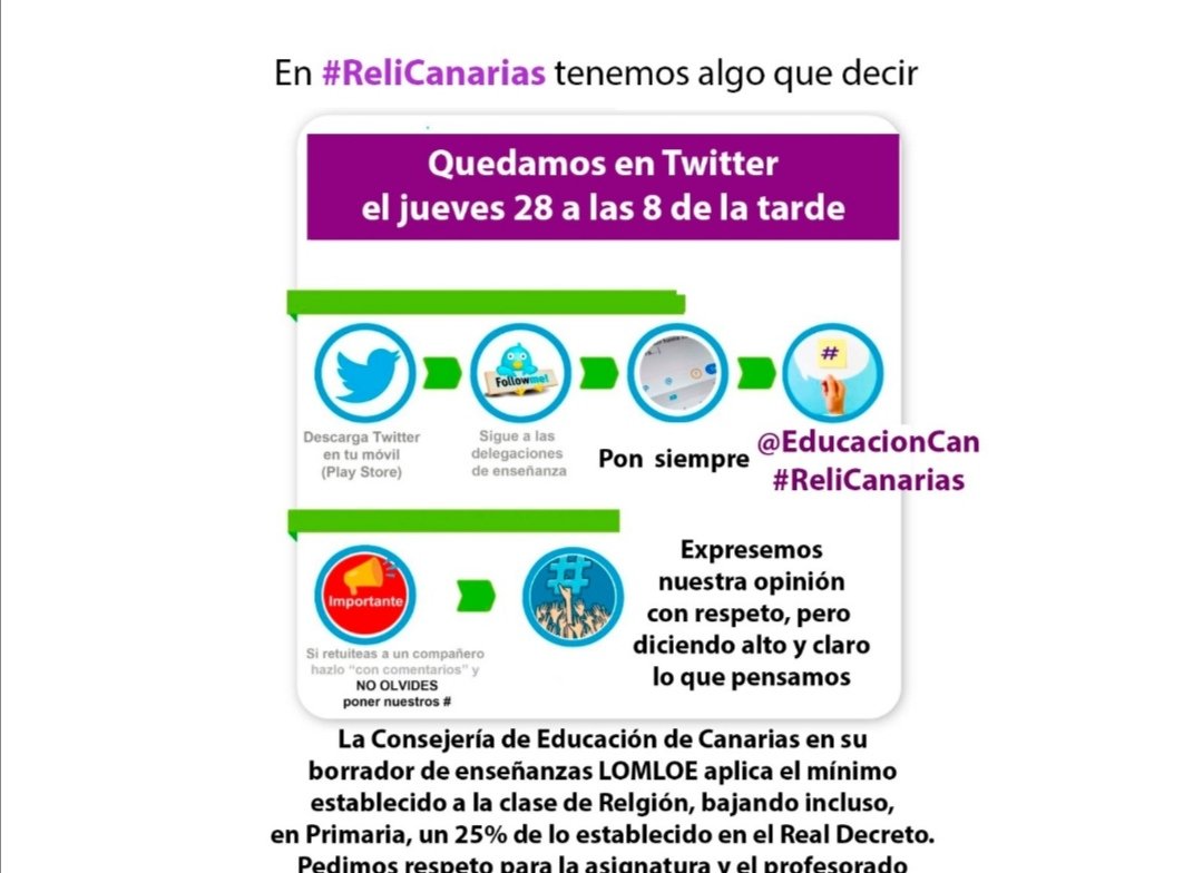 Alberto48482079's tweet photo. No es mucho pedir a @EducacionCan que se respete y tome en serio el trabajo del profesorado de Religión. #ReliCanarias https://t.co/ZQBj6I5DZU