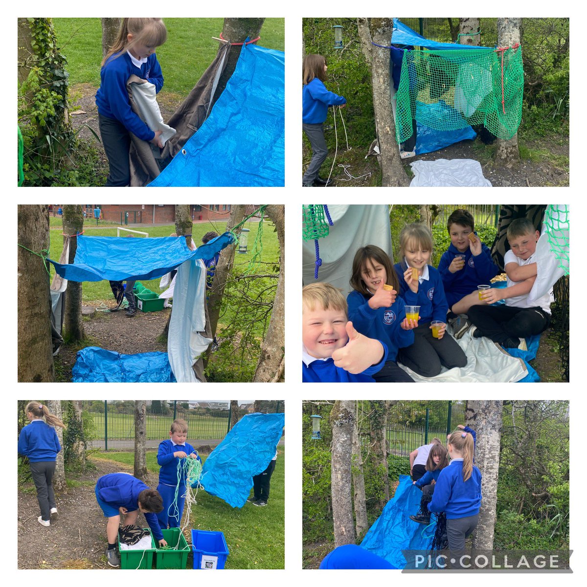 What a clever group of children . Thinking , teamwork and problem solving at its best . After all that hard work a biscuit and squash to enjoy our fantastic Den we created . @DeightonPrimary <a href="/ThriveApproach/">Thrive Approach</a> <a href="/DPSGreenslade/">Mrs Greenslade</a>
