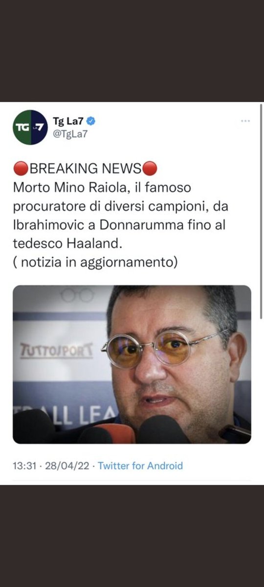 afilincieri's tweet photo. #Musk compra #Twitter per la libertà di parola..@TgLa7 ne approfitta e fa un test. #Raiola https://t.co/l3yjRj7VS9